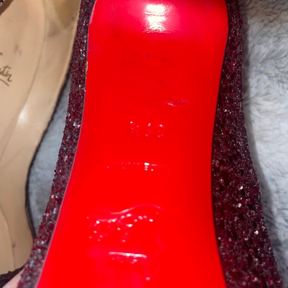 Christian Louboutin Rare, Very Prive 120mm Chrystal peeptoe.Holiday party ready! - Picture 4 of 7